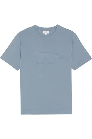 Maison Kitsuné Crafted Profile Fox Comfort Tee in Blue