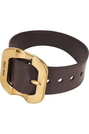 Miu Miu Belt Buckle Bracelet in Brown