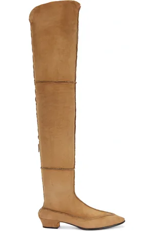 The Row Awar Shearling Boot in Brown