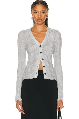 A.L.C. Melanie Cardigan in Metallic Silver