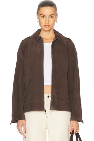GRLFRND Alek Suede Jacket in Chocolate