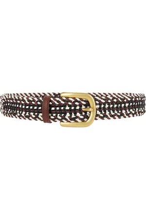 GABRIELA HEARST Sammy Woven Belt in Chocolate