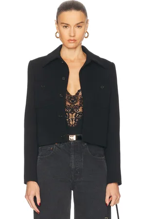 Saint Laurent Button Up Jacket in Black