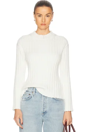 ENZA COSTA Chunky Cotton Fisherman Sweater in