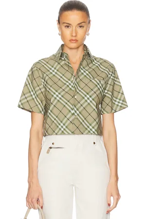Burberry Button Up Top in Green