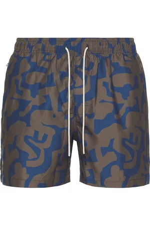 Oas Morel Puzzlotec Swim Shorts in Grey,Blue