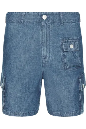 Givenchy Chambray Cargo Shorts in Blue