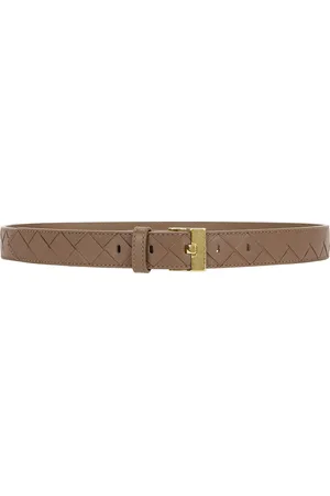 Bottega Veneta Intrecciato Belt in Brown