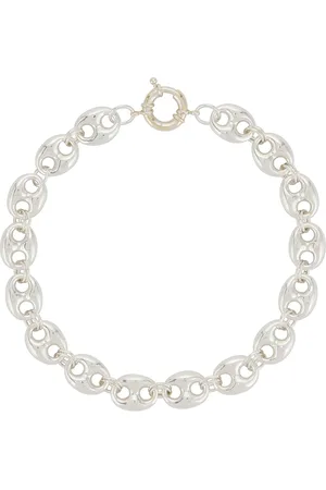Timeless Pearly Coffee Beans Necklace in Metallic