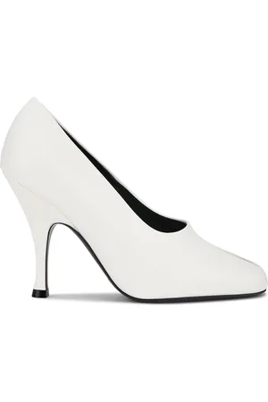 Khaite Eva 100 Peep Toe Pump in White