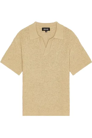 SER.O.YA Alexander Knit Polo Shirt in Brown