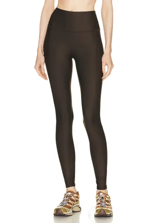 alo High Waisted Airlift Legging in Chocolate