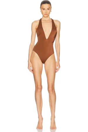 VERSACE One Piece Swimsuit in Brown