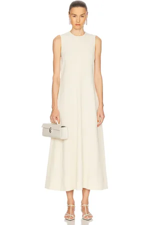 Totême Woven Stripe Dress in Ivory