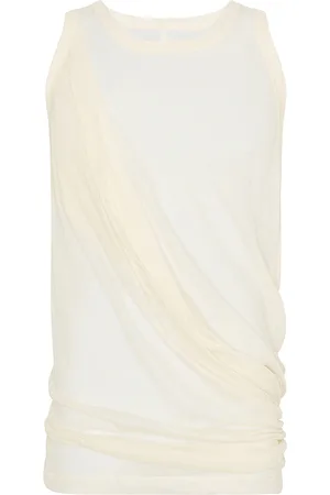 Rick Owens Anthem Tank in Cream