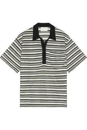SONG FOR THE MUTE Gym Polo in Black,White