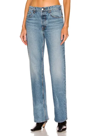 GRLFRND Courtney Low Rise Boot in Denim-Medium