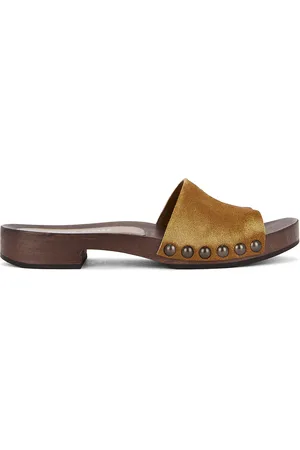 Miu Miu Clog Sandal in Brown
