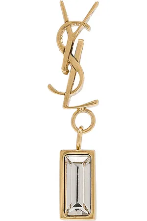 Saint Laurent YSL Single Earring in Metallic Gold