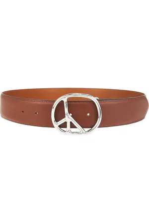 Pins & Needles Peace Steer Leather Buckle Belt in