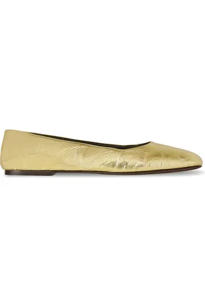 The Row Square Ballet Flat in Metallic