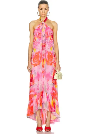 HEMANT AND NANDITA Rosa Long Dress in Pink
