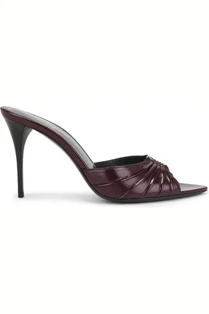 Saint Laurent Babylone Sandal in Wine
