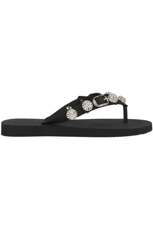 Balenciaga Cagole Thong Sandal in Black