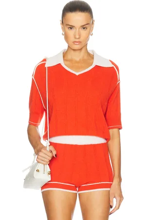 Guest In Residence Pele Cashmere Polo in Red