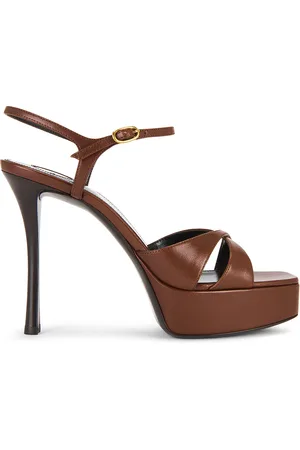 Saint Laurent Debbie Sandal in Brown