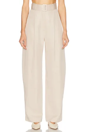 Matthew Bruch Pleated Barrel Trouser in Ivory