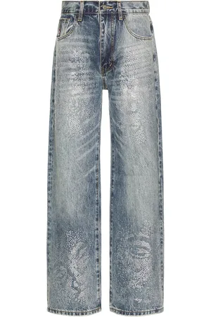 KIDSUPER STUDIOS Face Jeans in Blue