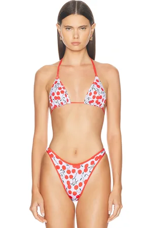 Heavy Manners X Elsa Hosk Double String Bikini Top in Red