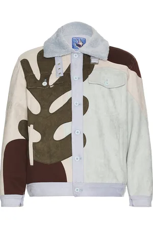 KIDSUPER STUDIOS Suede Patchwork Jacket in Beige