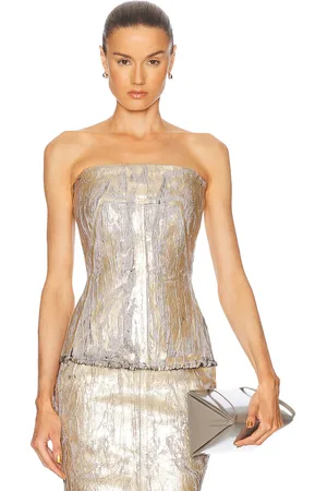 Rick Owens Bustier Top in Metallic