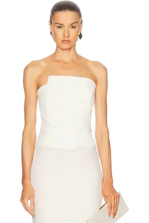 The Sei Wrap Bustier Top in Ivory