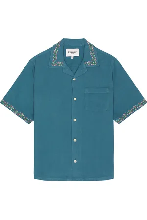 Corridor Hopsack Embroidered Camp Shirt in