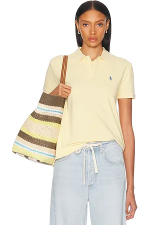 Ralph Lauren Short Sleeve Polo Top in Yellow