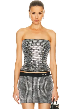 Retrofete Valery Top in Metallic Silver