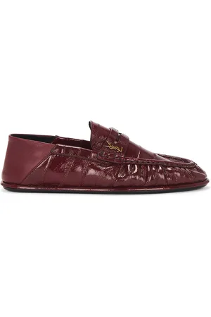 Saint Laurent Peg Le Loafer in Wine