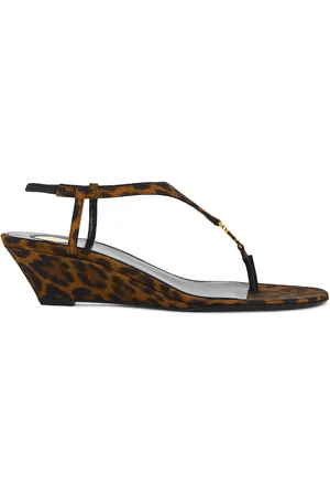 Saint Laurent Cassandra Sandal in Brown
