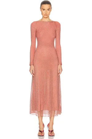 Alaïa Chain Dress in Coral