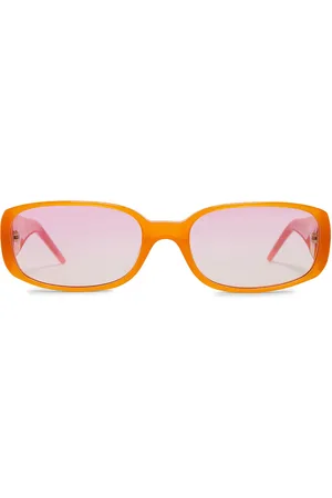 Casablanca Oval Stripe Sunglasses in Orange
