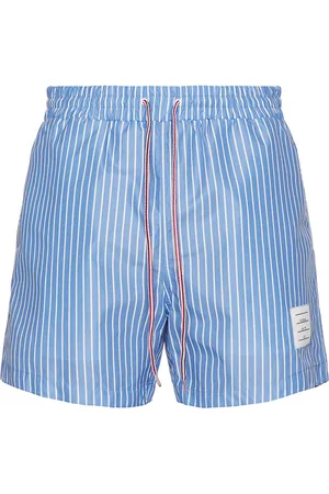 Thom Browne Pinstripe Swim Short in Blue