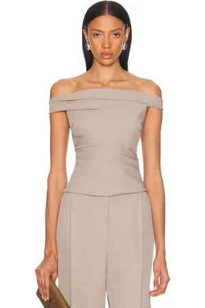 The Sei Off The Shoulder Top in Grey