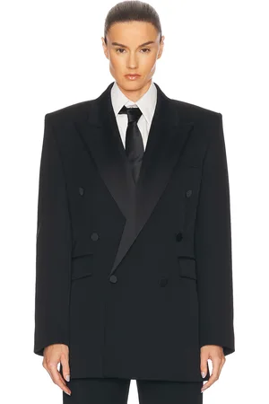 Saint Laurent Double Breasted Blazer in Black