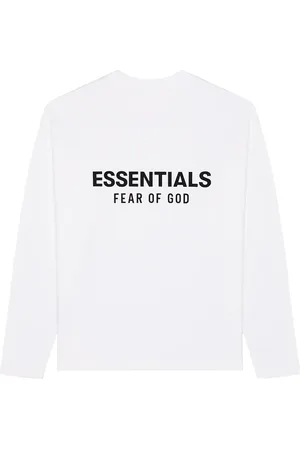 FEAR OF GOD Classic Fit Long Sleeve Tee in White