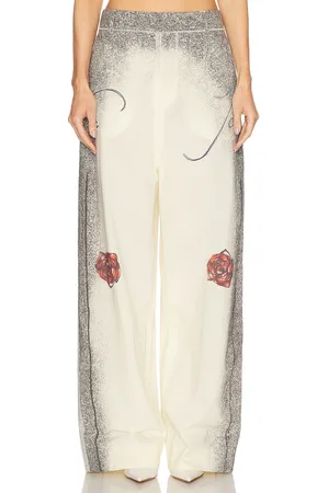 Jean Paul Gaultier Tattoo Tailored Pant in Cream