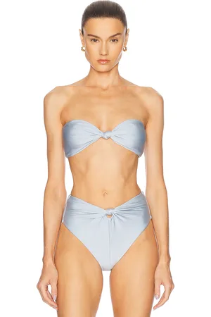 Cult Gaia Oswin Bikini Top in Baby Blue