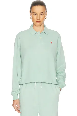 Ralph Lauren Long Sleeve Polo Sweatshirt in Mint